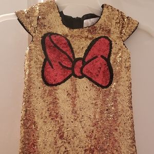 Disney Original Minnie Mouse Golden Sequin Dress